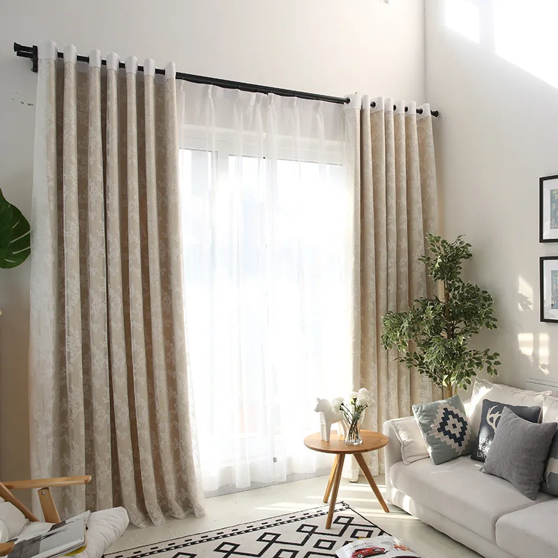 

Современные женские новые кружевные однотонные свежие теплые и универсальные романтические занавески с высоким затенением для гостиной и ...