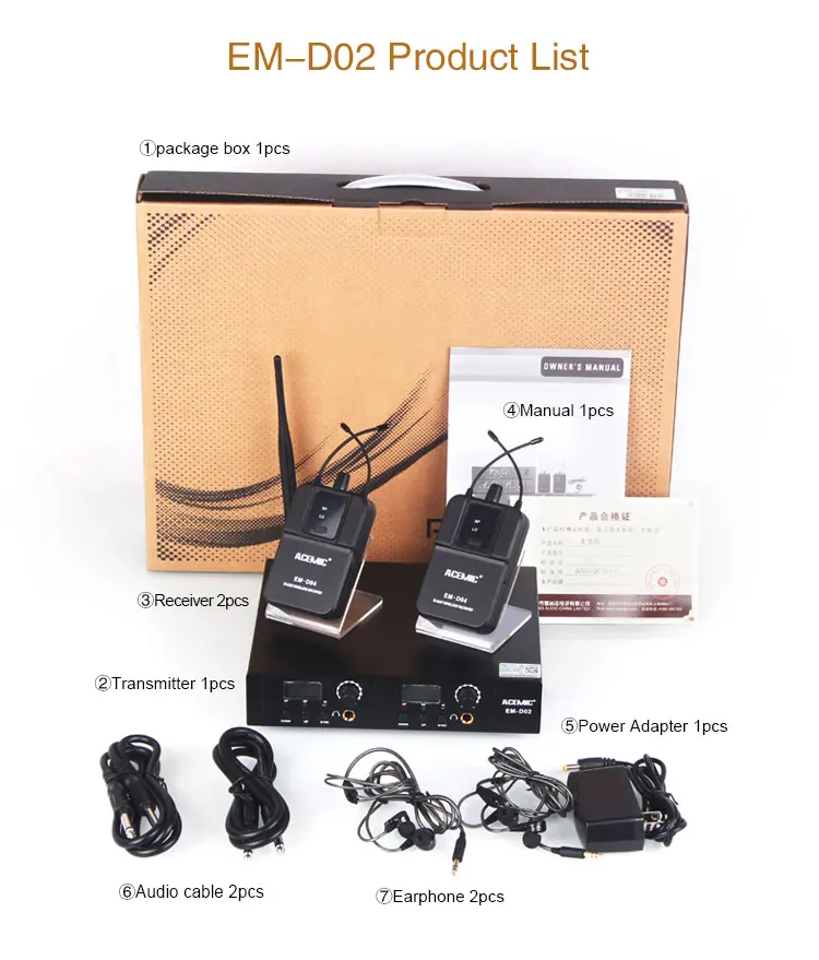 MAMKO ME-3200 In Ear Monitor Беспроводная система профессиональная для сценического представления 150 м дальность передачи
