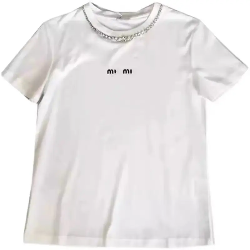 

Short sleeve women's 2021 top with white base coat