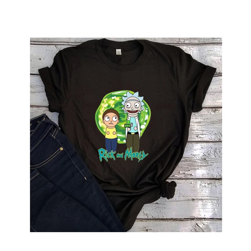 

2021 Summer Top Women Cartoon Kawaii Clothes Funny Movie T Shirt Women Summer Plus Size Round Neck Short Sleeve M