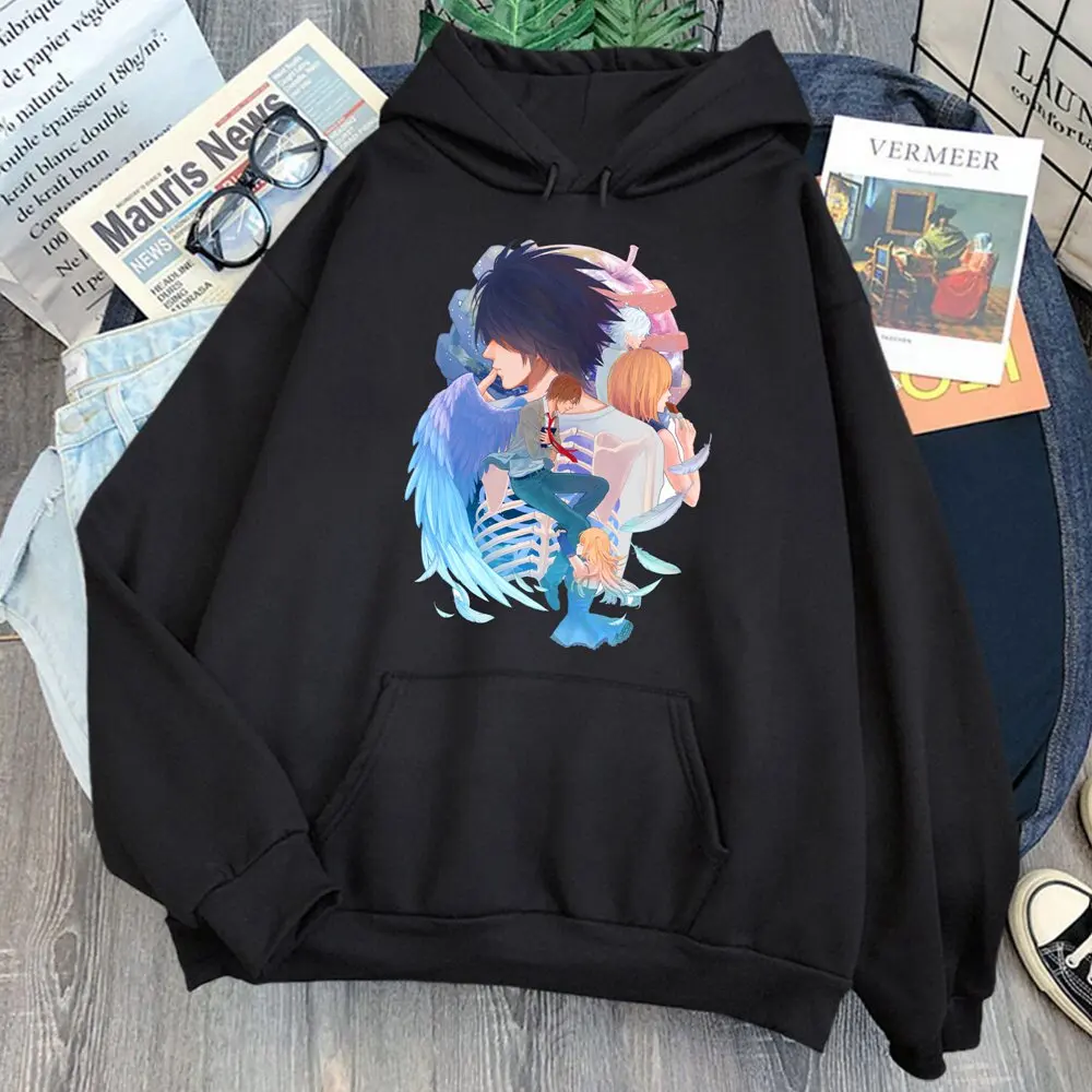 

Death Note Yagami Light Lawliet Printed Women Hoody 2021 Vintage Harajuku Hooded Hip Hop Hoodies Comfort Fleece Men Hoodie