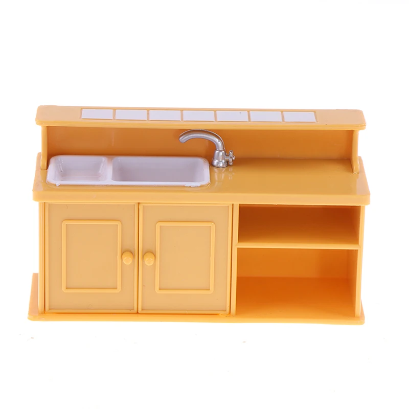 

Dishwashing Storage Table Plastic Kitchen Furniture Dolls House Accessories 1:12 Simulaiton Furniture Toys