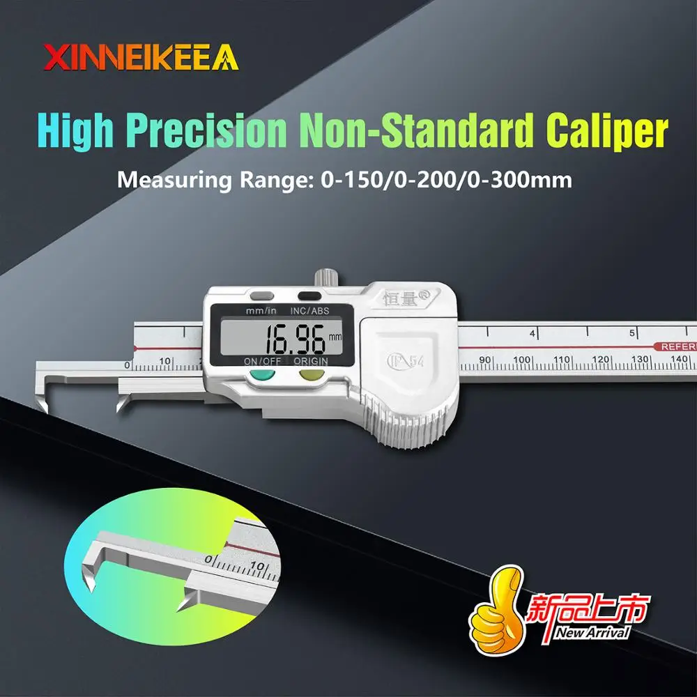 

New High Precision Inner Groove Distance Digital Display Caliper Measuring Range 3-150mm 3-200mm 4-300mm Measuring Groove Width