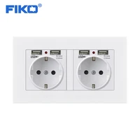 fiko wall 16a eu multi way power socket plug grounded electrical socket with usb outlet strip 14686 pc panel family hotel