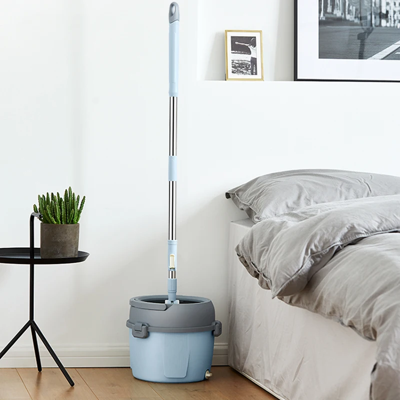 

Design Mop Bucket with Wringer Wholesale Fold Nucket Easy Home Microfiber Mop Plastic Tray Limpieza Hogar Floor Cleaner ZZ50TB