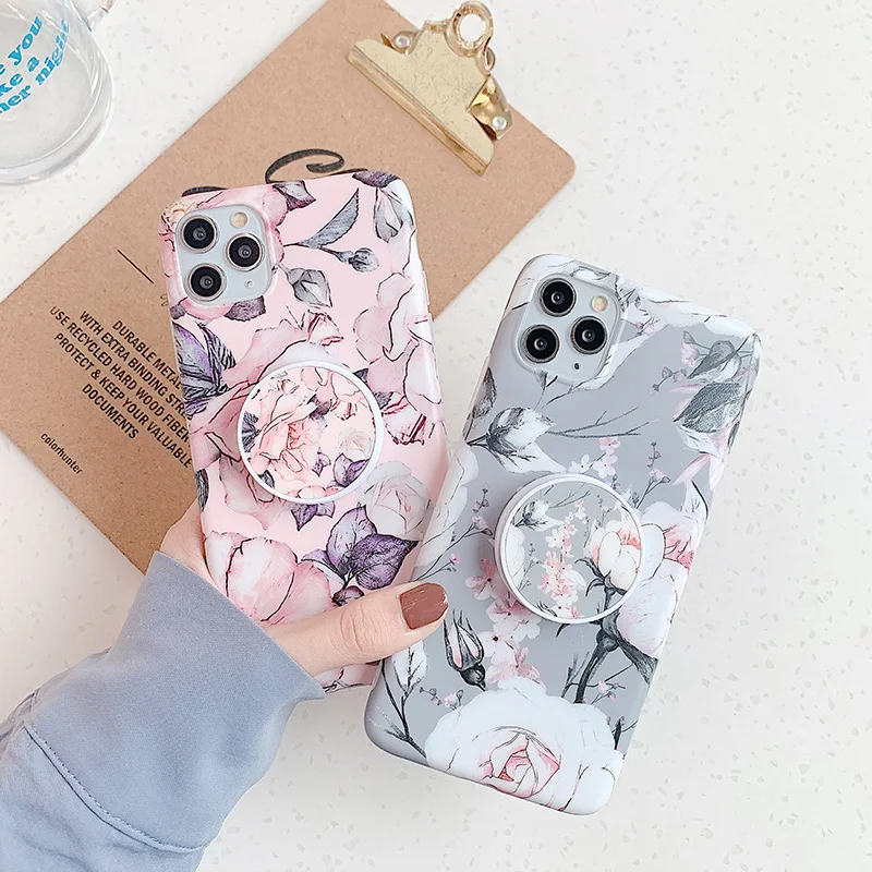 Для складного кронштейна карта серый фон белая роза 11Pro Max/8 plus X Чехол для