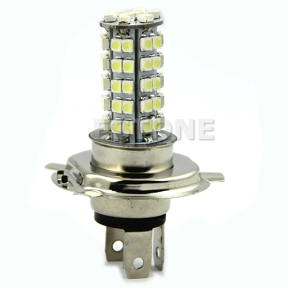 

H4 3528 68-SMD LED 6500K 310-Lumen White Fog Light Bulb Headlight Car DC 12V
