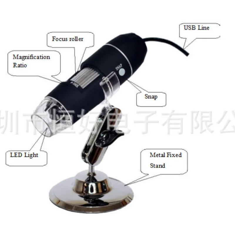 

portable electron microscope 1600 times digital magnifying glass video photowith measuring software industrial microscope