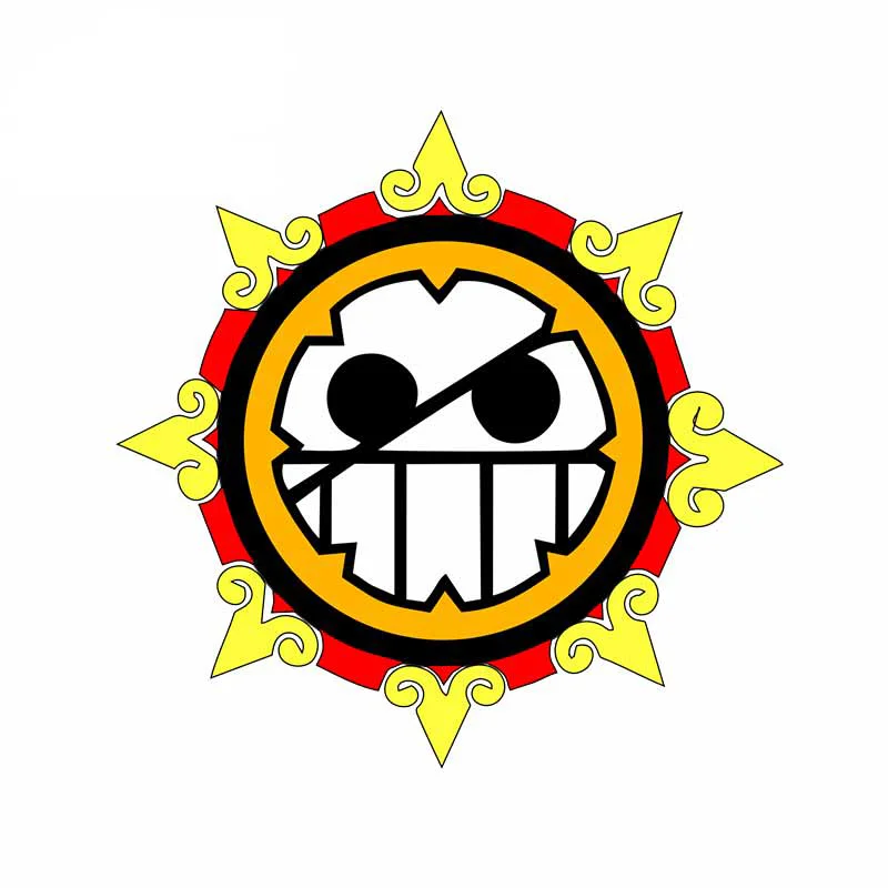 

13cm x 12.9cm For One Piece Car Stickers Vinyl Material Decal Laptop Decals Waterproof Windshield Decoration