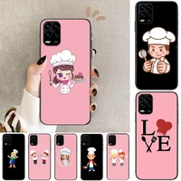baking cook chef case for cartoon phone case for xiaomi redmi note 11 10 9s 8 7 6 5 a pro t y1 anime black cover silicone back p