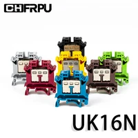 10pcs din rail terminal block uk 16n connductor universal class screw wire connector strips disassemble assembly
