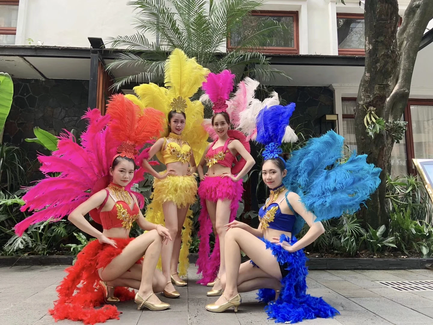 

Wholesale 10-300PCS Natural Ostrich Feather Red Fluffy Feather Plume for Wedding Dress Party Home Room DIY Decorations 15-60CM