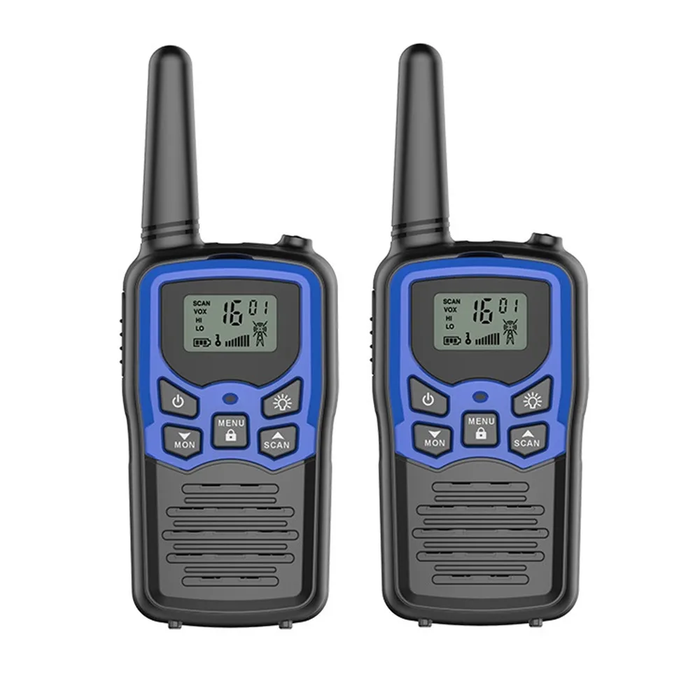 Синий Мини Портативная рация радио для кемпинга на открытом воздухе 22CH UHF 446,9375 MHz до 8KM портативное переговорное устройство - Цвет: Синий