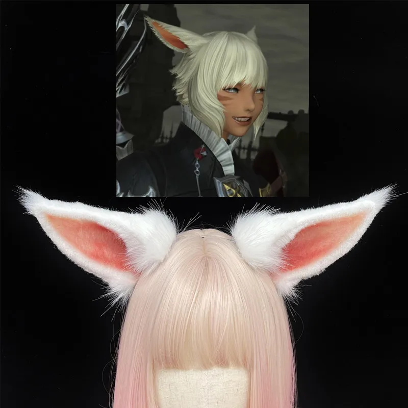 Пользовательская финальная фантазия Ff14 Shtola Cat Meizu Cat Ear Wolf Ear Fox KC имитация ушей животных Косплей