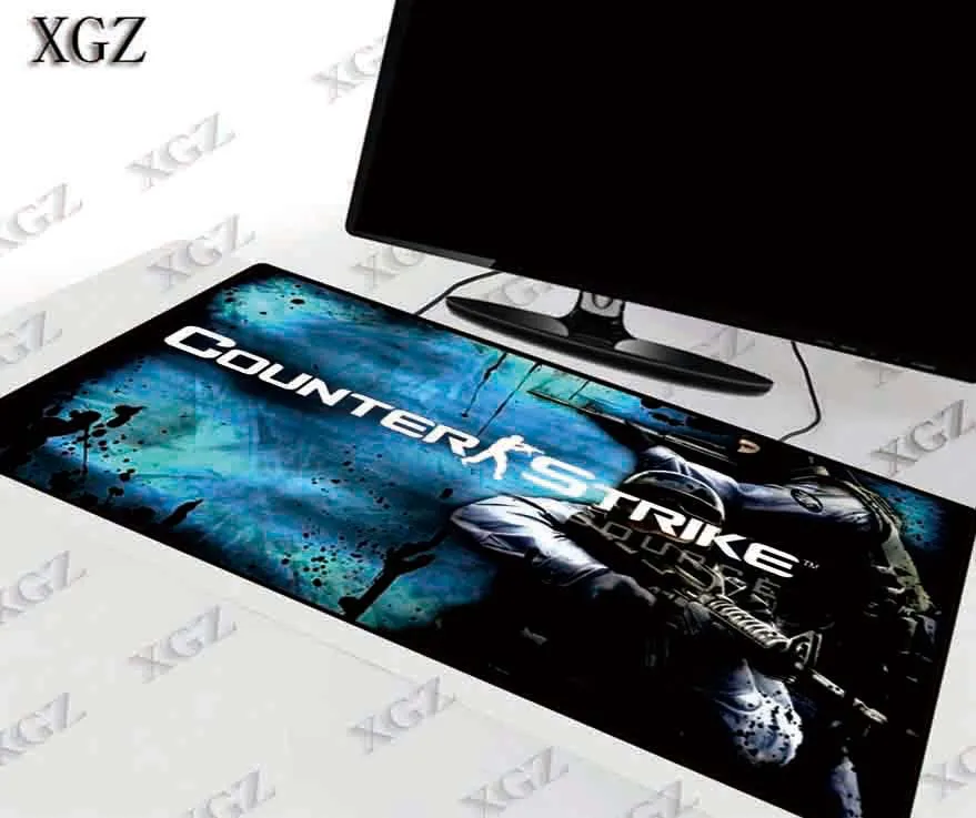 

XGZ Large Size Gaming Mouse Pad Rubber PC Computer Gamer Mousepad Desk Mat Lock Edge Table for CS GO LOL Dota 30X60/40X90CM