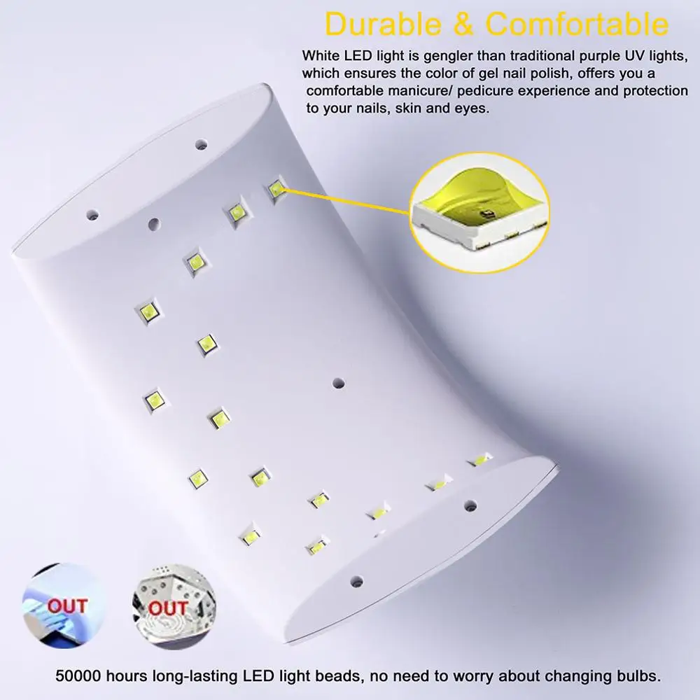 Lagunamoon SUN9C UV Lamp LED Nail for Gel Polish Dryer Drying Sun Light DIY Varnish Lacquer Manicure Tool | Красота и здоровье