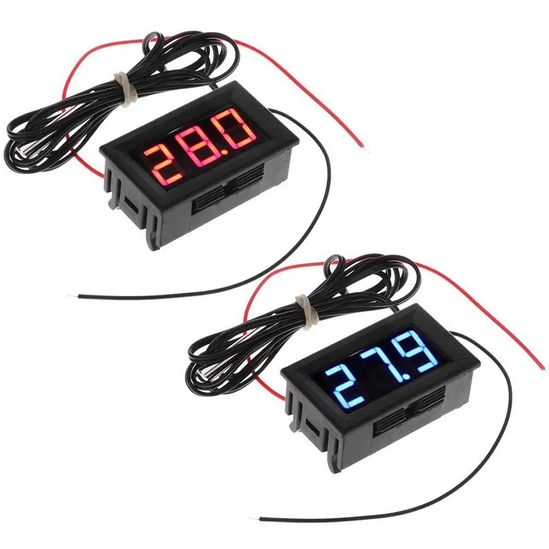 

Mini DC 5-12V Digital LED -50 ~ 110C Digital LED Thermometer Car Temperature Monitor Panel Meter