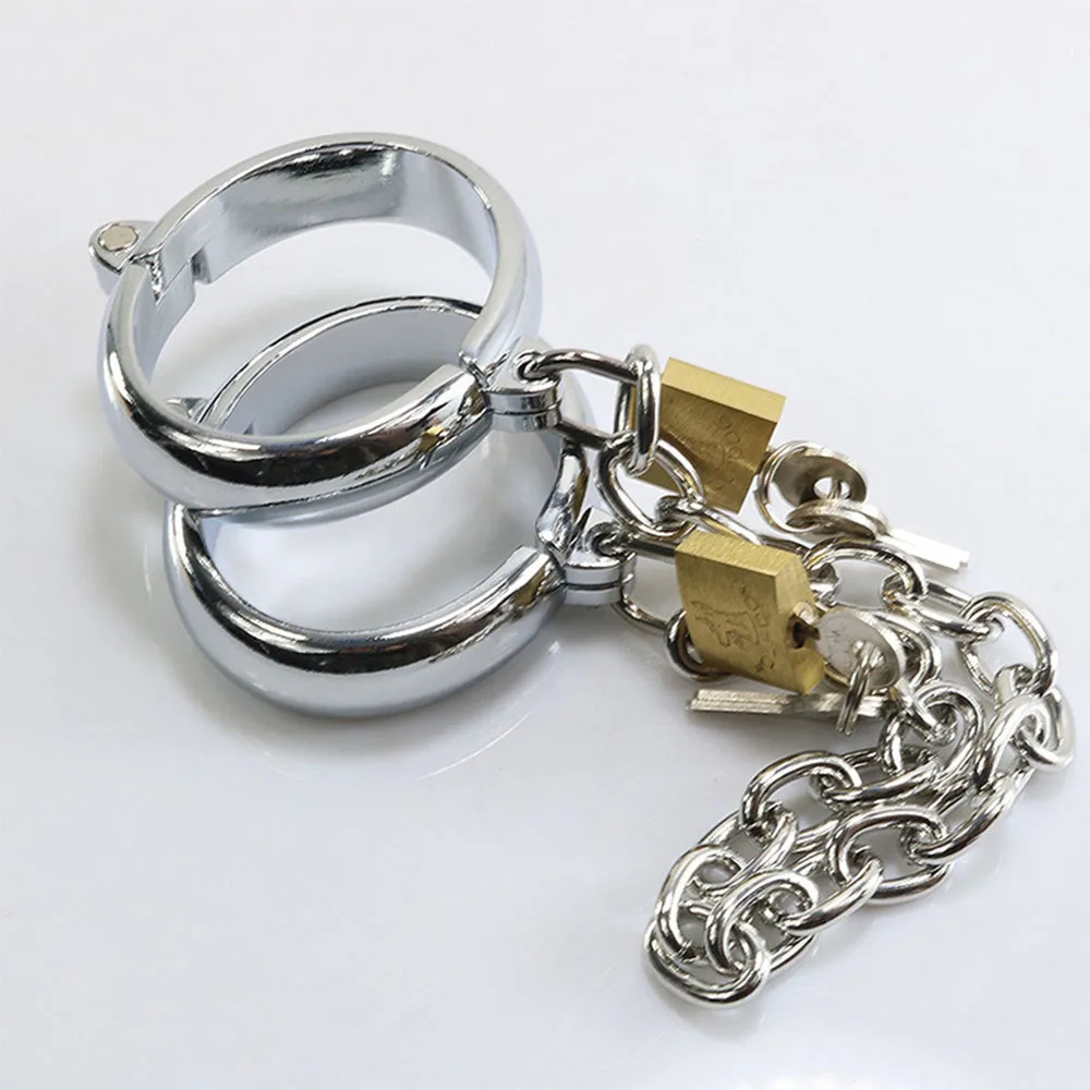 Наручники из нержавеющей стали для БДСМ-игр взрослых |