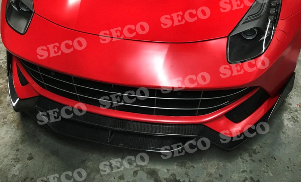 Карбоновый передний спойлер D Стиль чехол для Ferrari F12 Berlinetta 2013 FRP бампер протектор автомобильный Стайлинг