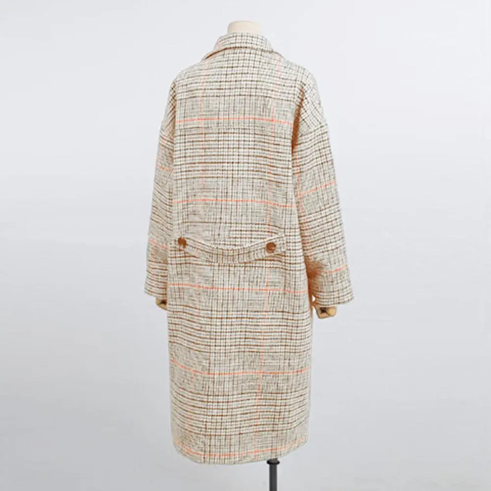 

2019 Coat Women Wool Plus Size 5XL Winter Fashion Elegant Plaid Lapel Coat Cashmere Woolen Coat Winter Abrigos Mujer Invierno