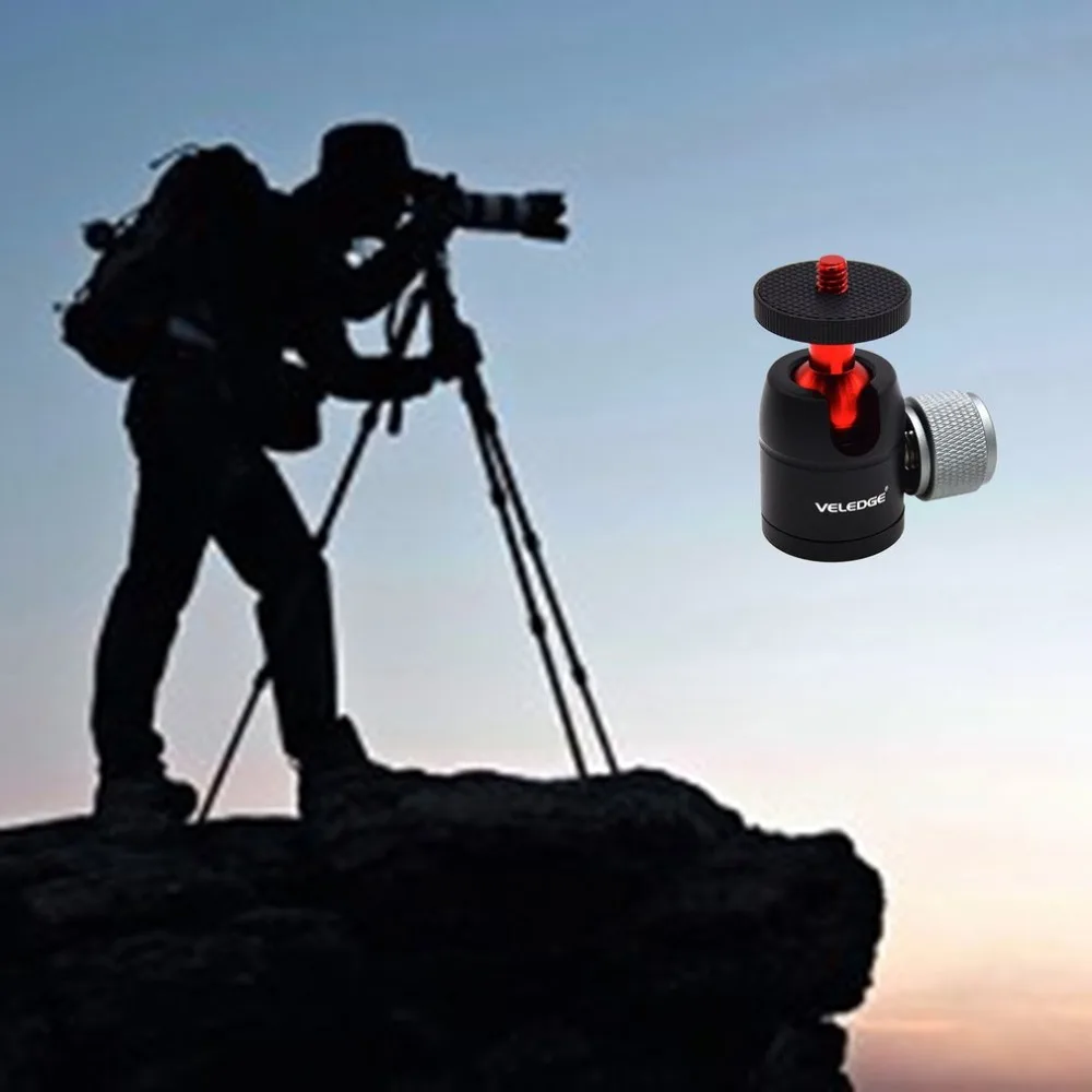 VD-M0A luminum Mini Tripod Ball Head Ballhead with 1/4 &quotThread for iPhone X Smartphone / Lightweight Cameras | Электроника