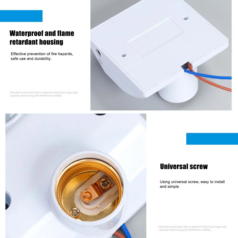 

LED Light E27 Lamp Holder Infrared Motion PIR Sensor Automatic Lamp Holder Switch DC120