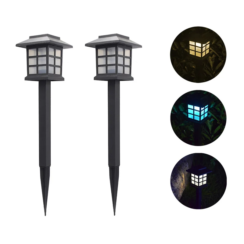 저렴한 4 Pcs 정원 태양 빛 태양 랜 턴 잔디 램프 야외 정원 태양 스포트 라이트 마당 갑판 잔디 안뜰에 대 한 지 하 조명