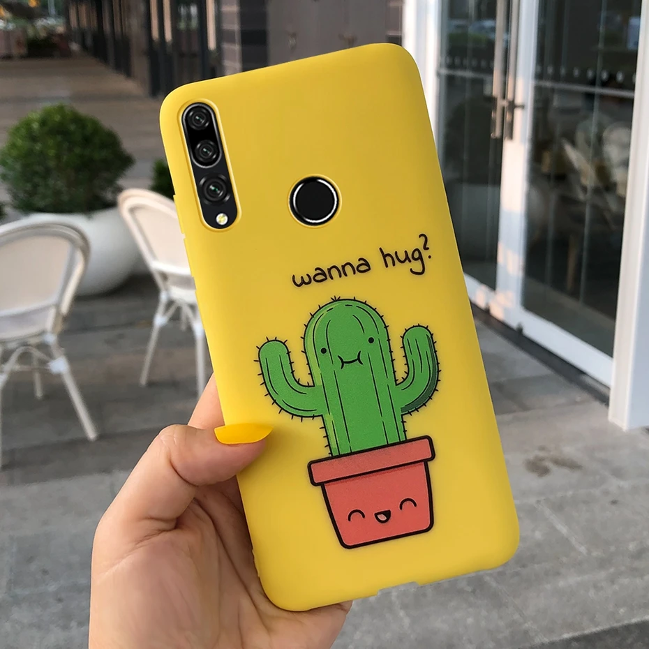 Чехол для Huawei Y9 Prime 2019 чехол P Smart Z чехлы желтые забавные с рисунком кактуса и