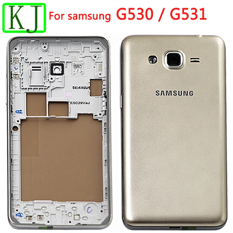 G530 G531 средняя рамка+ Крышка батарейного отсека задняя дверь для samsung Galaxy Grand Prime G530H G531H полный корпус Чехол