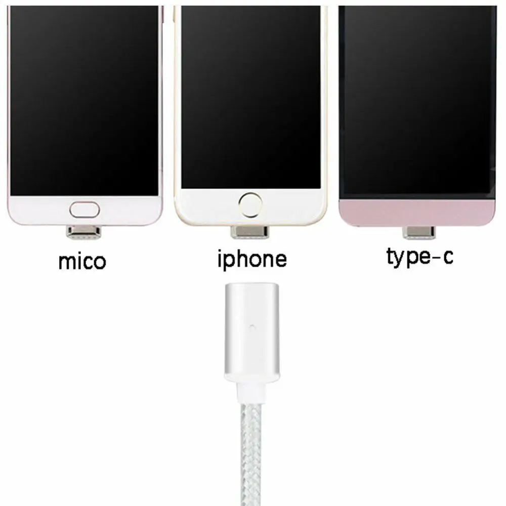 Магнитный кабель USB Type C Micro для быстрой зарядки и передачи данных мобильный