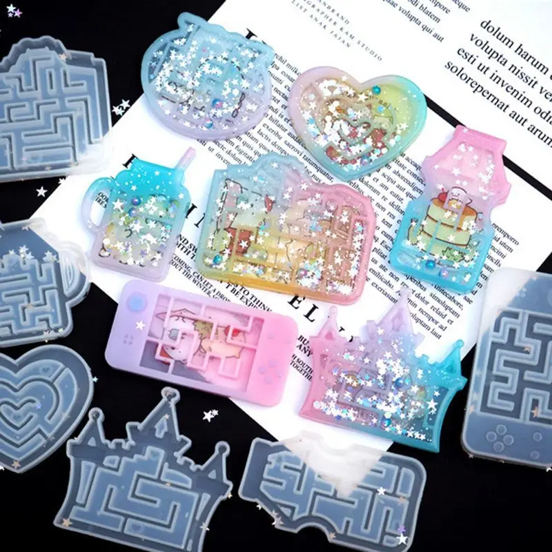 Лабиринт с принтом зыбучих песков литейная форма для кулона лабиринт садок рыбы