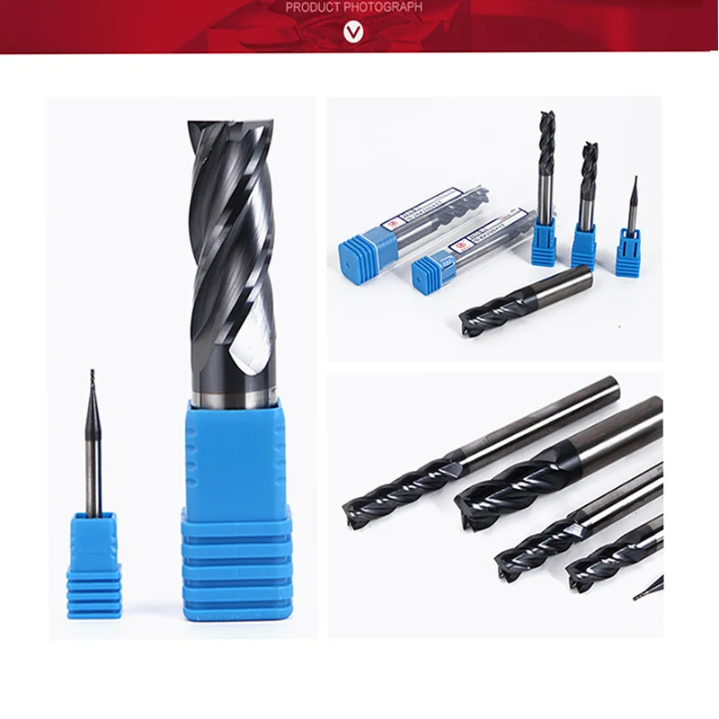 

Tungsten milling cutter with 4-edge coated alloy