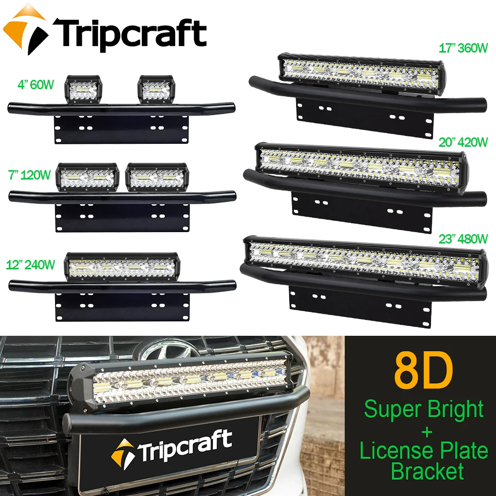 Tripcraft 23 &quotдержатель номерной таблички переднего бампера быка для 4X4 внедорожника