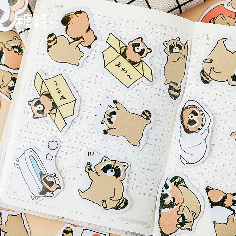 Милая Лента из енота васи японская бумага DIY планировщик Маскировочная лента