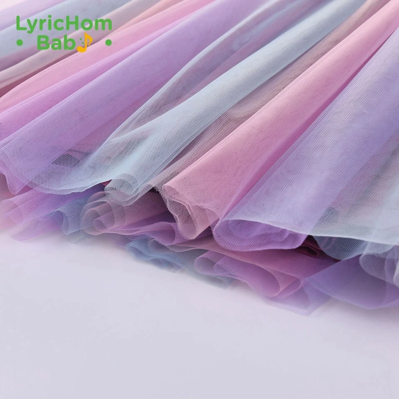 

LyricHom Baby Girls Dress Fashion Colorful Spring Dresses For Girls Strapped Children's Clothing Party Costume