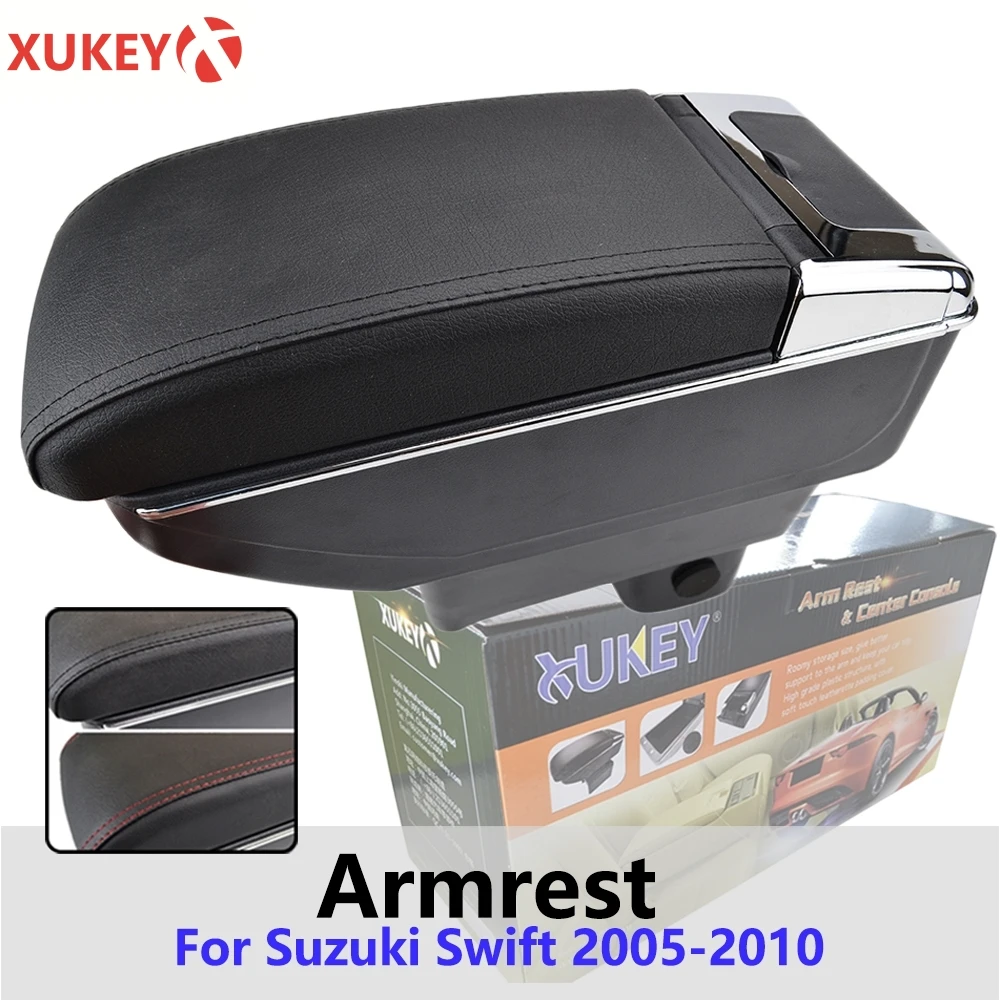 Центральный подлокотник Xukey для консоли Suzuki Swift 2005 2010 черный центральный хранения