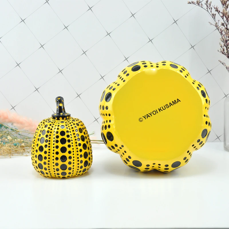 Yayoi Kusama Тыква японского художника Современная Скульптура в горошек искусство домашний интерьер украшения офисное искусство Свадьба Рождество
