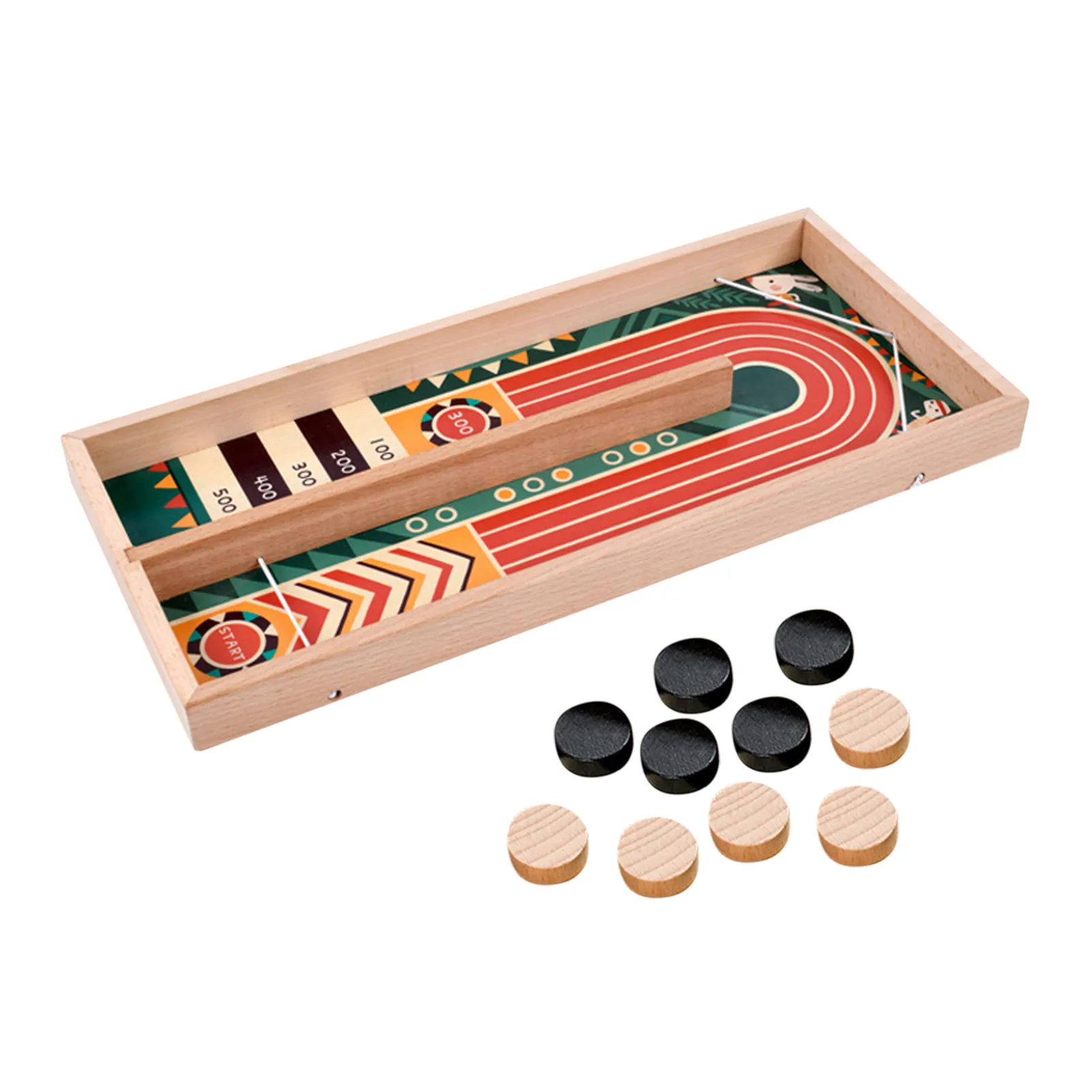 Table Hockey Paced Sling Puck Board Games Catapult Chess Sling Puck Winner Party Game Toy Set Children Wooden Toys
