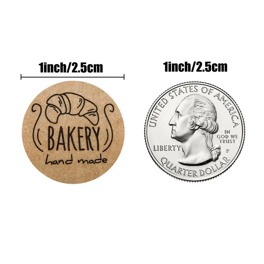 500 шт./рулон крафт бумага &quotхлебобулочные&quot ручной работы наклейки