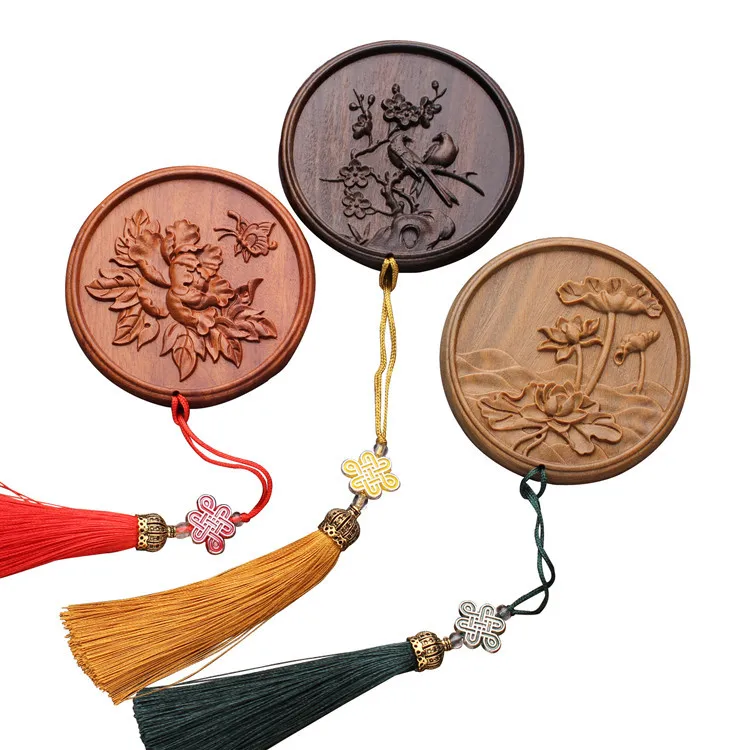 

Sandalwood dressing mirror green sandalwood portable makeup mirror mahogany round small mirror Shen Guibao rosewood mirror