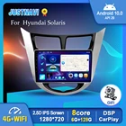 Автомобильный мультимедийный видеоплеер JUSTNAVI Android 10,0 для Hyundai Solaris 2010-2015 2016 GPS Serero Carplay 6G 128G No 2 din
