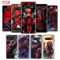 marvel deadpool shockproof cover for samsung galaxy s21 s20 fe ultra lite s10 5g s10e s9 s8 plus black phone case