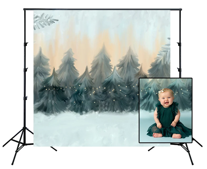 Блестящий Фон для детей с изображением сосны и рождественской елки фон студийной