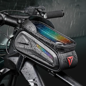 wtuvive bicycle bag frame front top tube 7 inch touch screen bicycle bag water proof phone case bracket bicycle bag accessories free global shipping