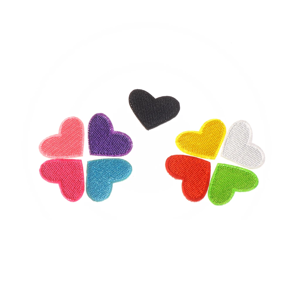 20 шт./лот нашивки с надписью Love Heart для одежды аппликации помощью утюга наклейки