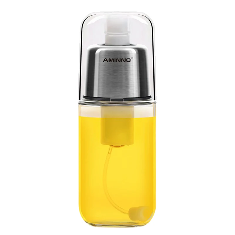 

AMINNO 180Ml Spray Bottle, Glass Spray Bottle, Grill Baking Spray Spray Bottle, Used For Cooking Salad Grill