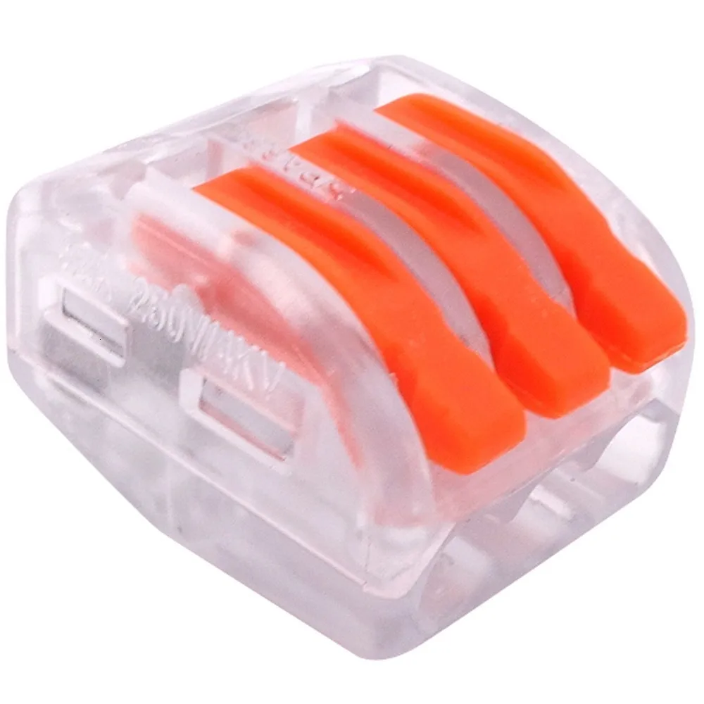 222-413T 50 шт. мини быстрой зарядки универсальный компактный автомобильный фотоэлектрической солнечной прикладочная проволока проводка соединитель-проводник клеммной колодки - Цвет: 222-413T