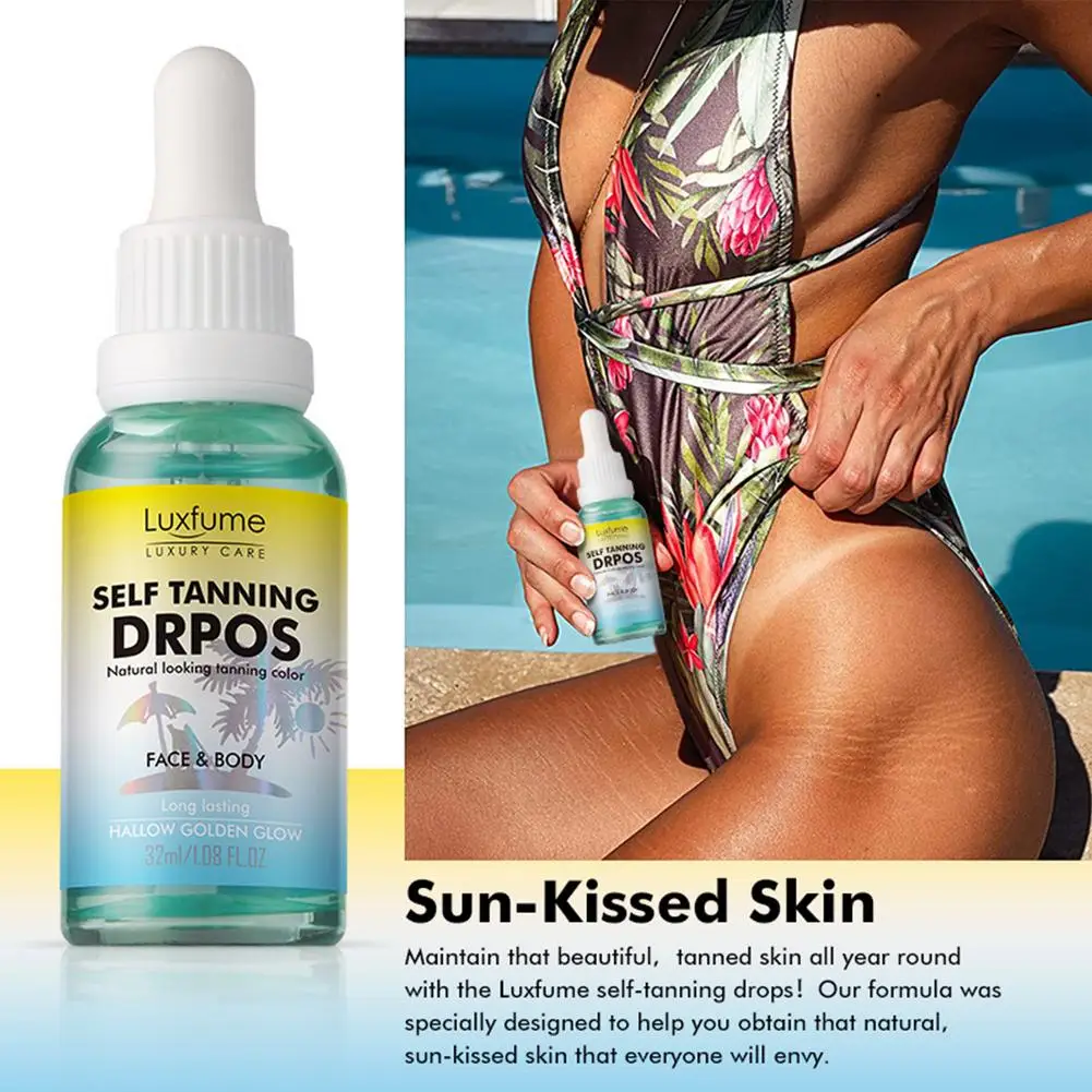 

Tanning Essence Wheat Color Tanning Drops Sun-Free Even Skin Tone Color Can Be Controlled Safe And Effective