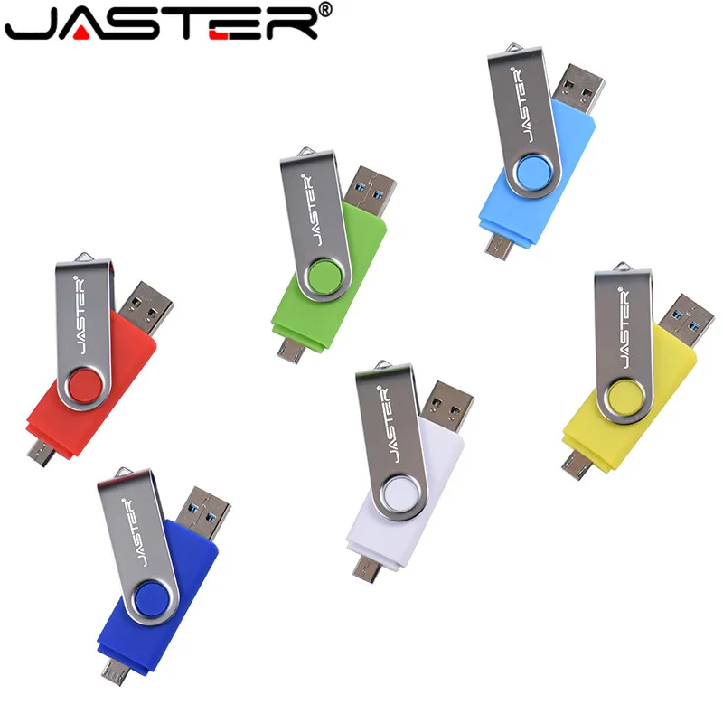 

JASTER Hot Sale 4GB 64gb 16gb 32gb USB 2.0 Flash Drive Smartphone mobile double port OTG dual pen drive pendrive memory stick