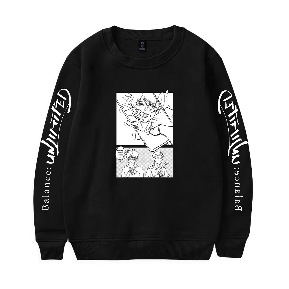

Cool Cartoon Balance UNLIMITED O-neck Sweatshirt Harajuku Streetwear Printed Cute Logo Outwear Round Collar Pullovers